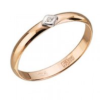 Обручальное кольцо А6443 из желтого золота, гладкое