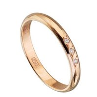 Обручальное кольцо А6446 из желтого золота, гладкое