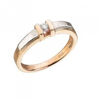 Обручальное кольцо А6449 комбинированное, гладкое