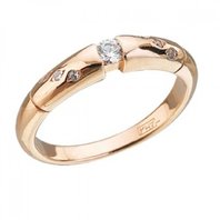 Обручальное кольцо А6452 из желтого золота, гладкое