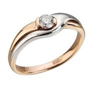 Обручальное кольцо А6459 комбинированное, гладкое