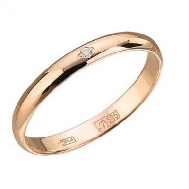 Обручальное кольцо А6458 - Сеть ювелирных магазинов АДАМАС