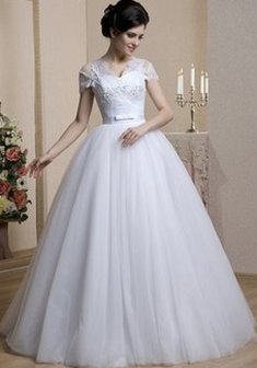 Свадебное платье В42809. С пышной юбкой, длинное без шлейфа.