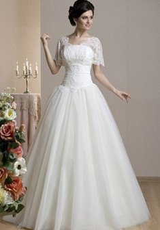 Свадебное платье В42823. С пышной юбкой, длинное без шлейфа.