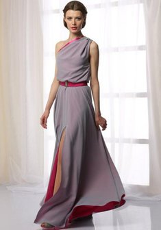 Вечернее платье В42849. В греческом стиле, длинное без шлейфа.