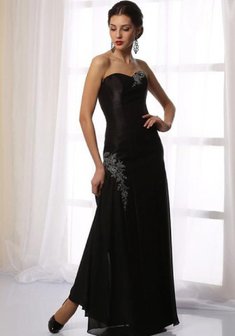 Вечернее платье В42856. С прямой юбкой, длинное без шлейфа.