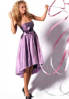 Вечернее платье У42923. С пышной юбкой, короткое со шлейфом.